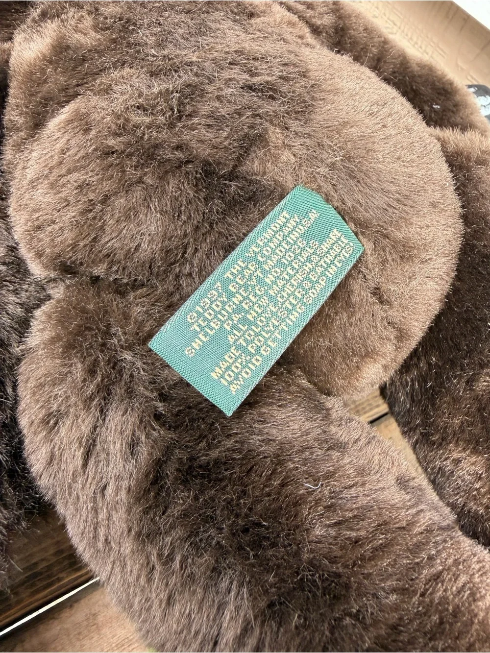 Vintage Vermont Teddy Bear Company Brown Plush Posable Bear 16”